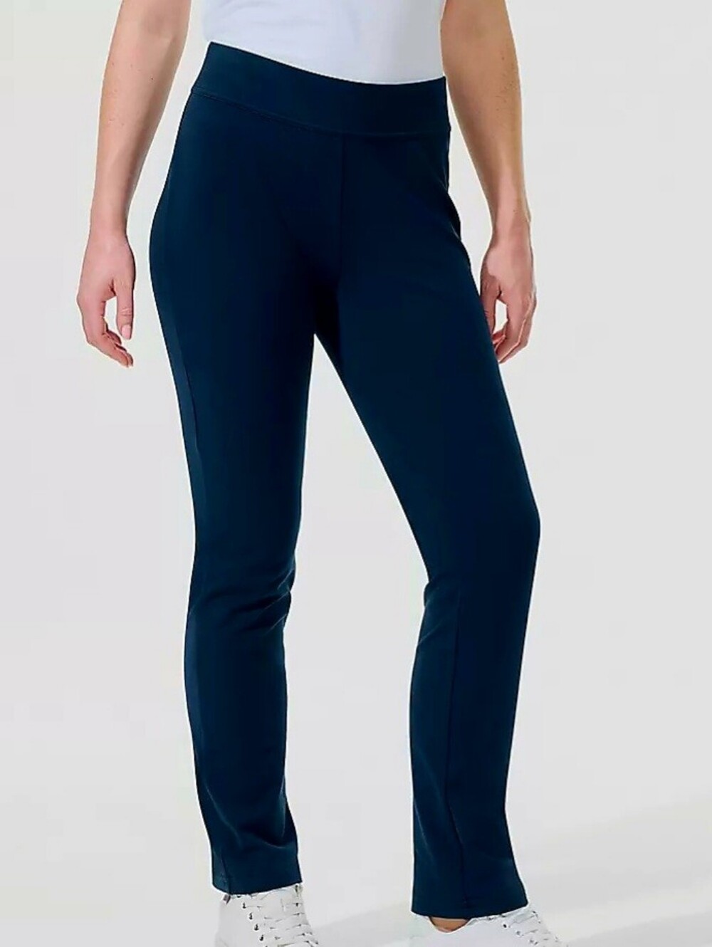 NWOT Lands End Starfish Slim Leg Navy Pants L 14 - 16